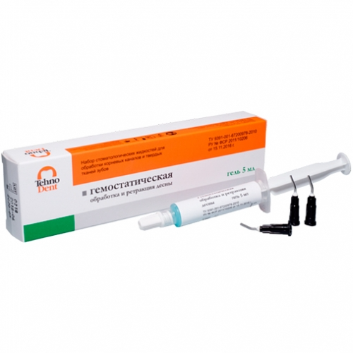 Гель гемостатический для ретракции десны 5мл(Tehno Dent) Белгород серт.