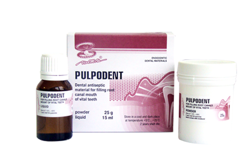 Пульподент(25гр х 15мл)-антисептич.материал для пломбир.устьев корнев.каналов витальных зу Владмива*