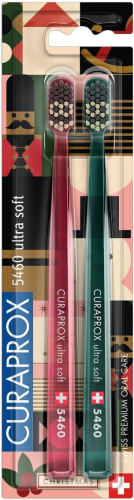 Курапрокс Curaprox Зубная щетка "Ultrasoft"  d 0.10mm  CS 5460/2 Christmas 2023 (НАБОР) 1 уп - 2 шт