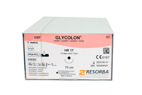 Гликолон Фиол М1,5 (4/0) 70см  HR17, 24шт (РВ40202) серт.