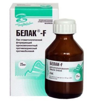 Белак-F однокомпонентный фторирующий лак 25 мл.Владмива
