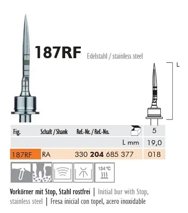 187 018 RF RA 204 Фреза Meisinger (5 шт) серт.