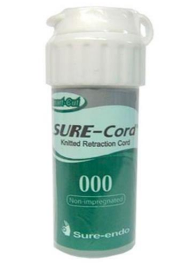 Нить ретракционная из микрофиброфибры с пропиткой алюминия хлорида SURE-Cord plus №000 серт.