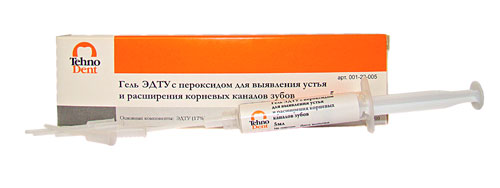 Гель для расширения корневых каналов ЭДТУ с пероксидом для выявления устья и  5мл (Tehno Dent) Белго