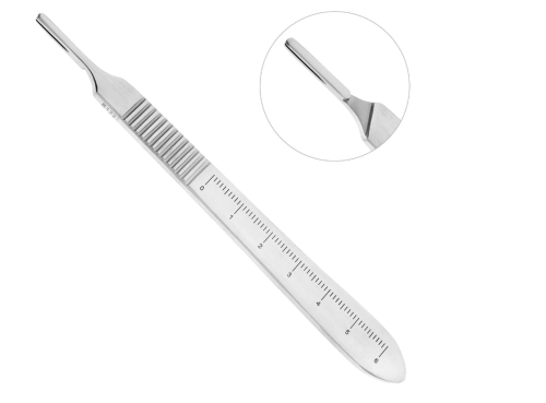 AD 009/03 Рукоятка для скальпеля № 3 с линейкой Nopa