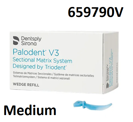 Клинья Палодент Palodent V3 M 100шт, матричные средние голубые (659790V) Dentsply