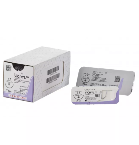 Викрил 5/0 фиолет., 75 см, игла реж., 16 мм, окр. 3/8 W9442