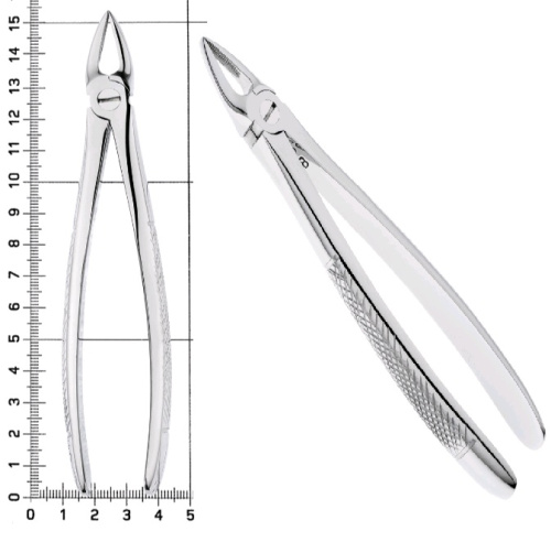 Щипцы для удаления зубов детские верхние, корневые, прямые