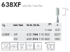 Камни 638 025 XF FG 314  Бор абразивный Meisinger (5шт)