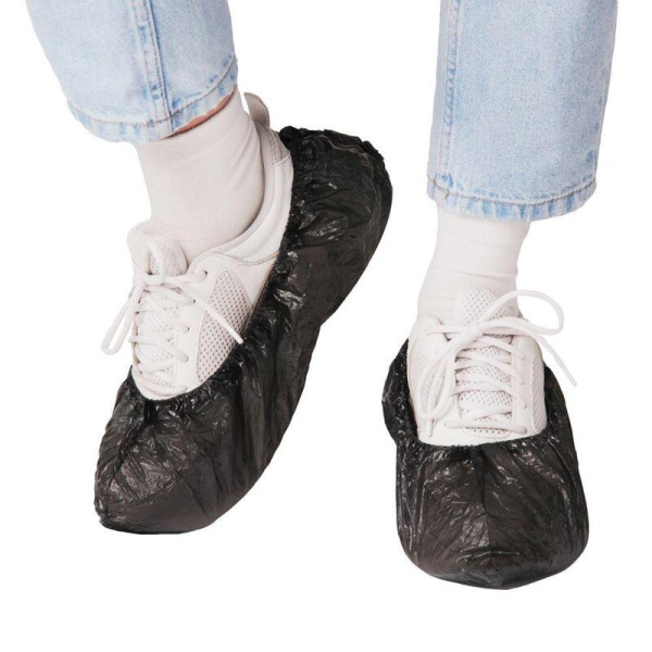 Бахилы Elegreen черные (1уп-50 пар)