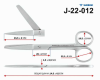 Ножницы J-22-012 серт.с одним острым концом прямые 145 мм (Surgicon) дек.