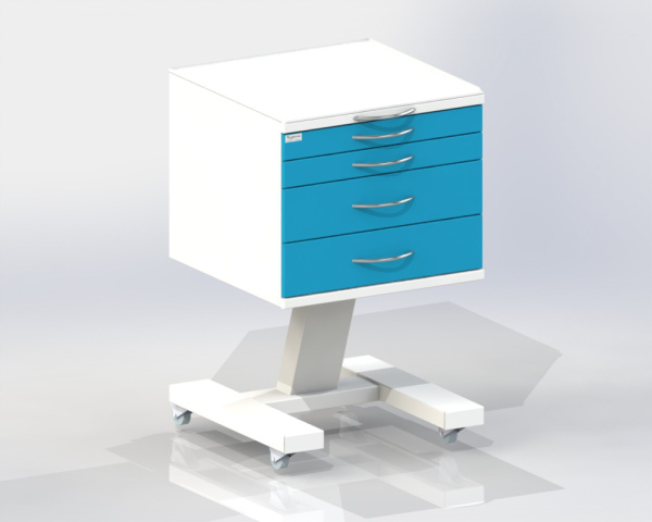 Тумба С4 (820*500*500) (Корпус 9016 Фасад 7023) дек.