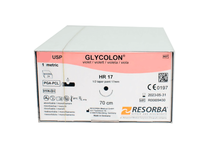 Гликолон Фиол М1,5 (4/0) 70см  HR17, 24шт (РВ40202) серт.