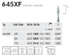 Камни 645 028 XF RA 204 Бор алмазный Meisinger (5шт) белый острый конус серт.