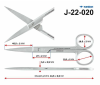 Ножницы J-22-020  прямые остроконечные14,50 см (Surgicon) дек.