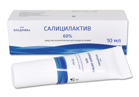 Салицил-Актив 30%/10гр для удаления огруб кожи Владмива