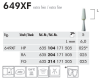 Камни 649 025 XF FG 314 Бор абразивный Meisinger (5шт)