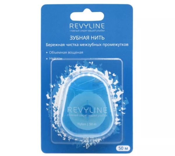 Ревилайн Зубная нить вощеная Revyline нейлон, мятная,2AE404B248CDC8EF198E9DB822FEE5B1