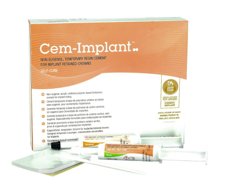 Цемент для имплантов Cem - Implant, в наборе: 1 шпрх10мл база + 1шпрх10мл катализ. 1смес.100110