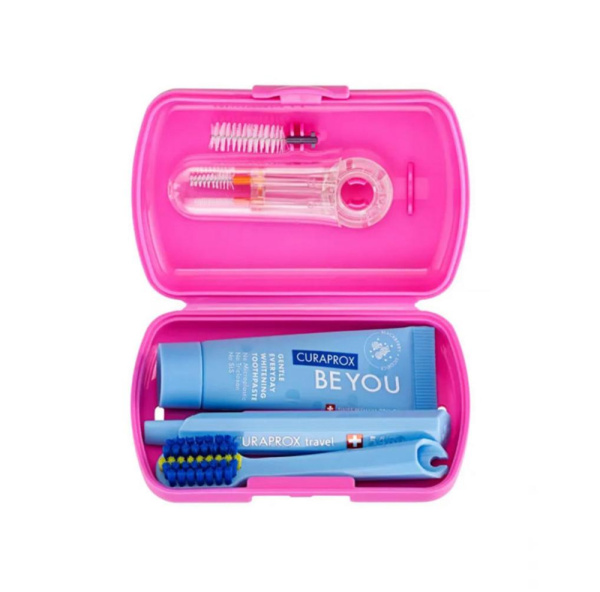 Курапрокс Curaprox Дорожный набор ОРТО BE YOU в розовом боксе